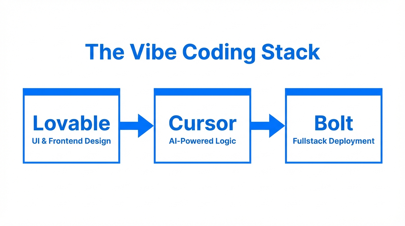 The core three-tier stack for rapid AI product development.