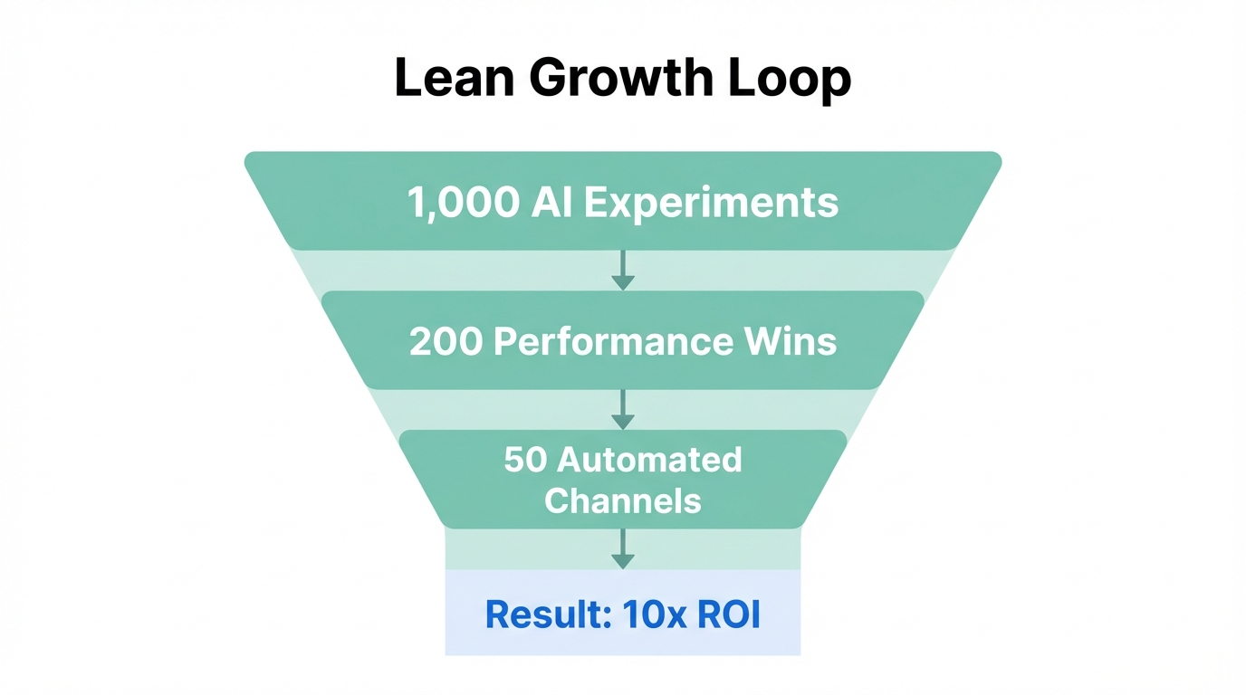 The high-volume experiment funnel used by lean agentic agencies
