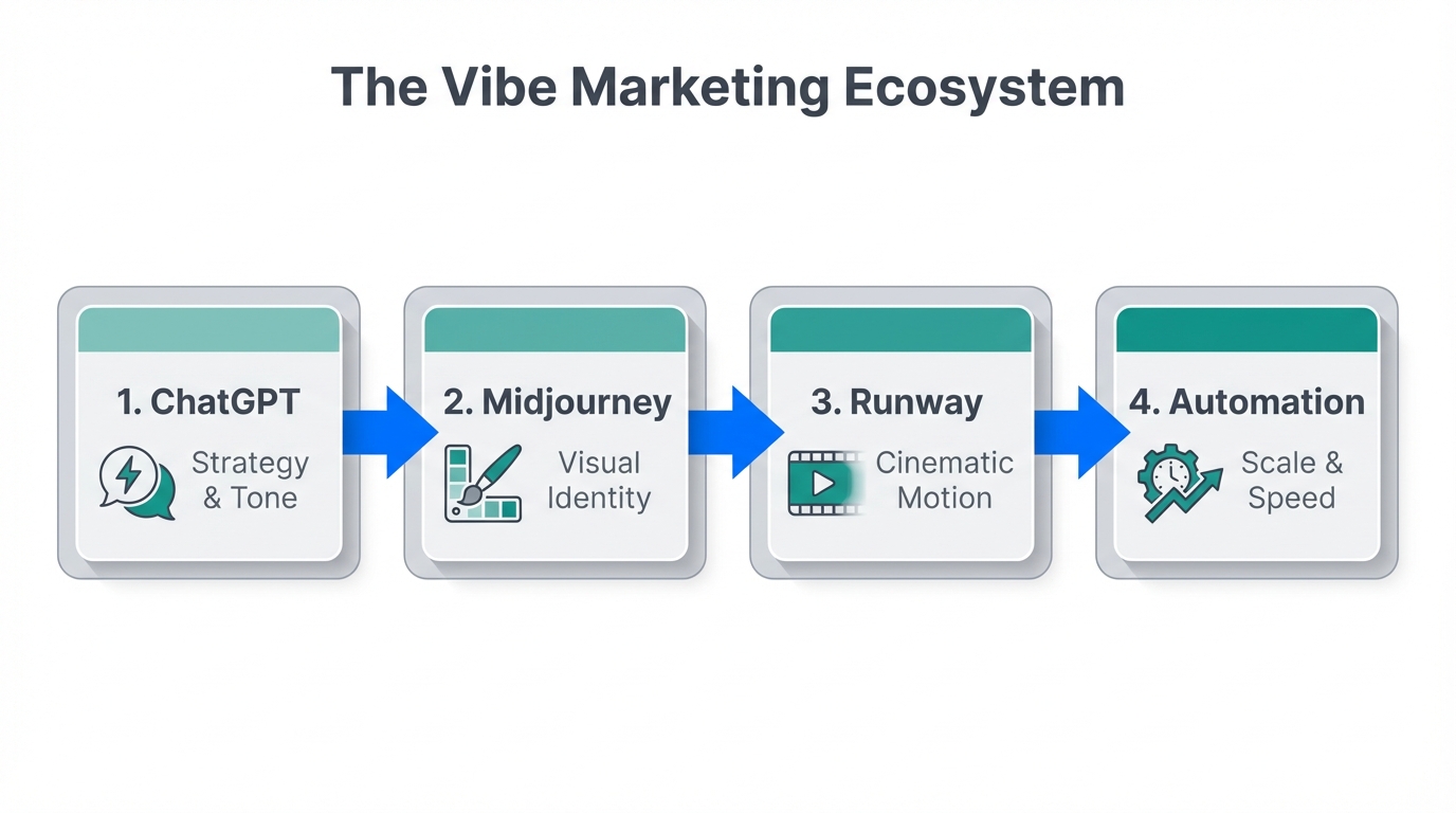 The four-stage technical stack for high-velocity vibe marketing