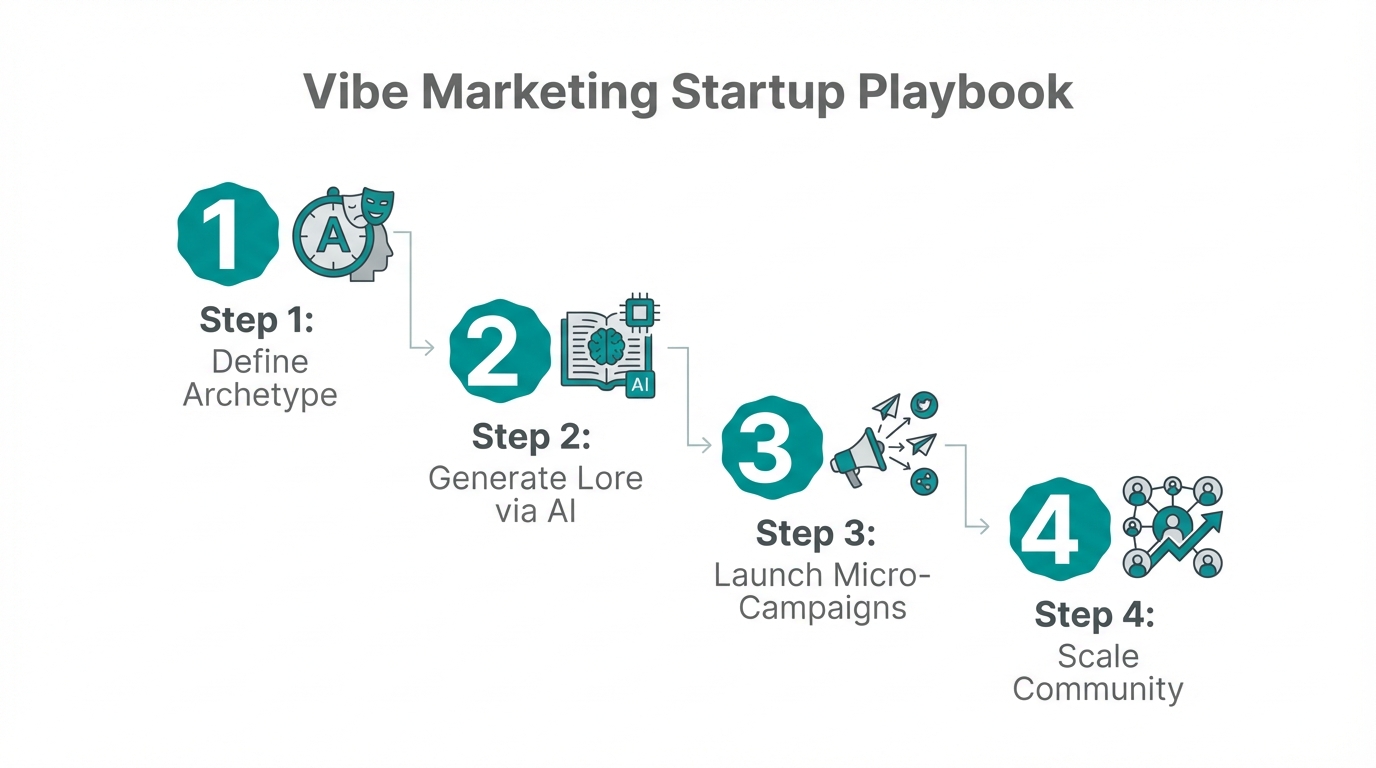 Four-step playbook for startups implementing a vibe-led go-to-market strategy.