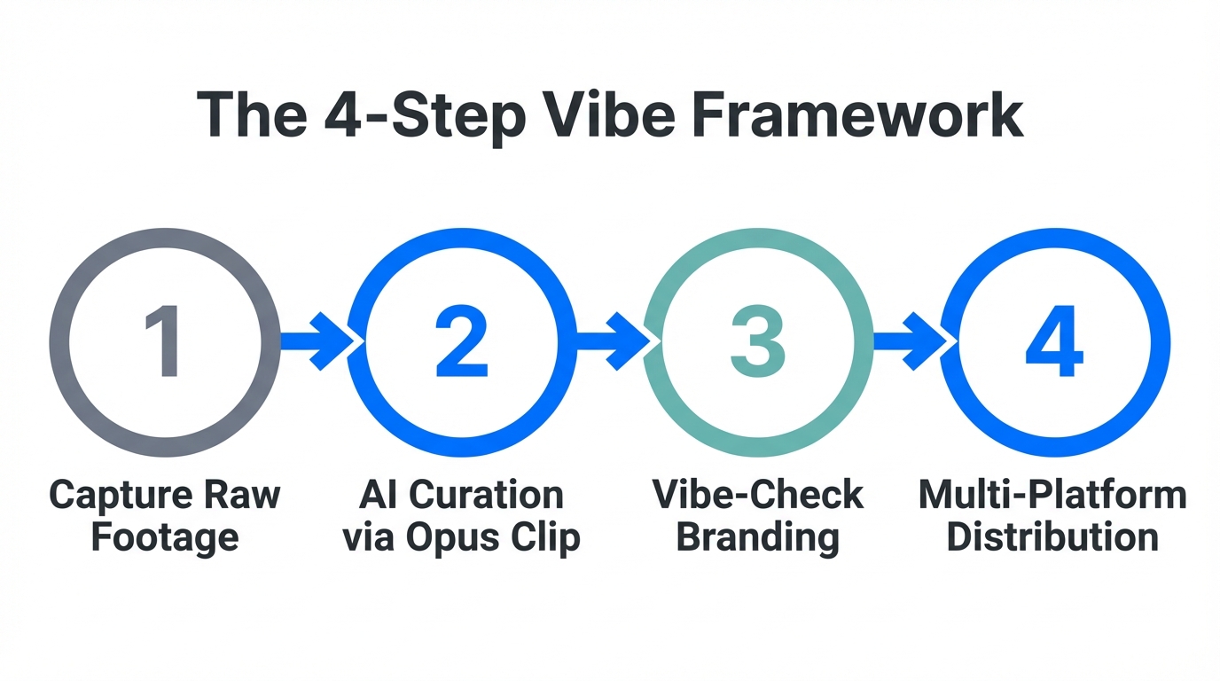 The four stages of executing a high-impact vibe marketing strategy.