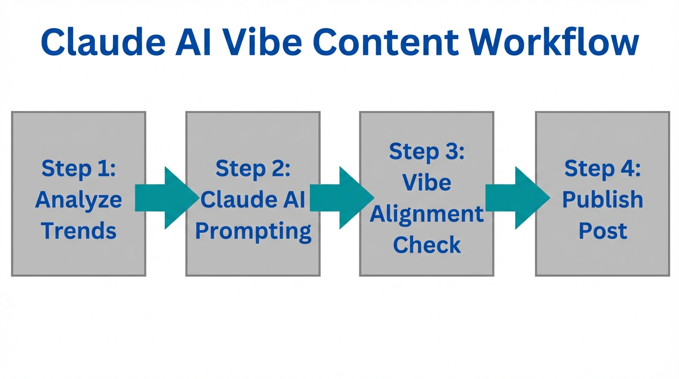 Workflow diagram for using Claude AI to create Gen Z content.
