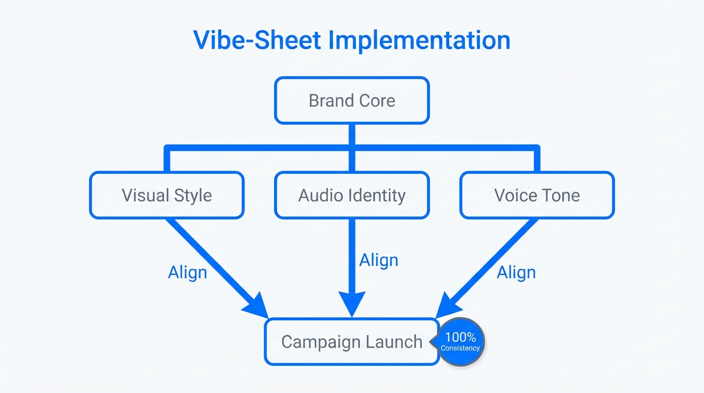 Standardized process for creating and implementing a brand vibe-sheet.