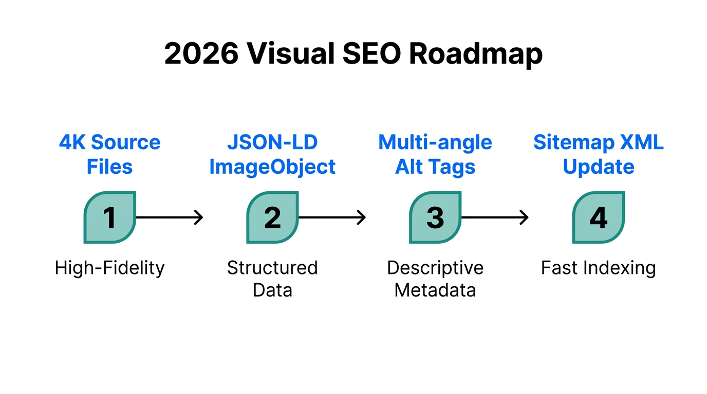 A technical roadmap for optimizing e-commerce images for 2026 search standards.