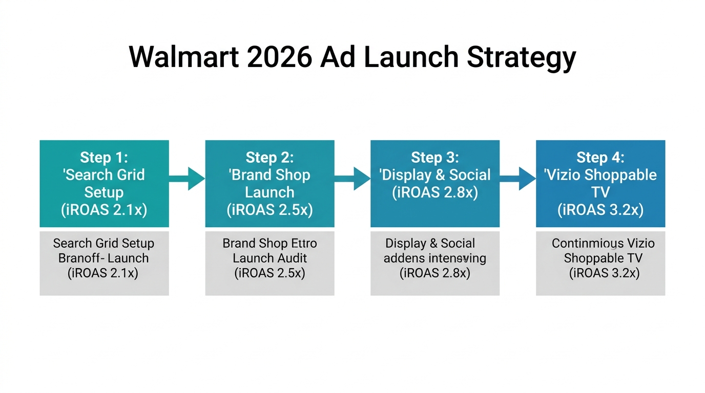 A four-step roadmap for scaling Walmart ads toward high iROAS targets.