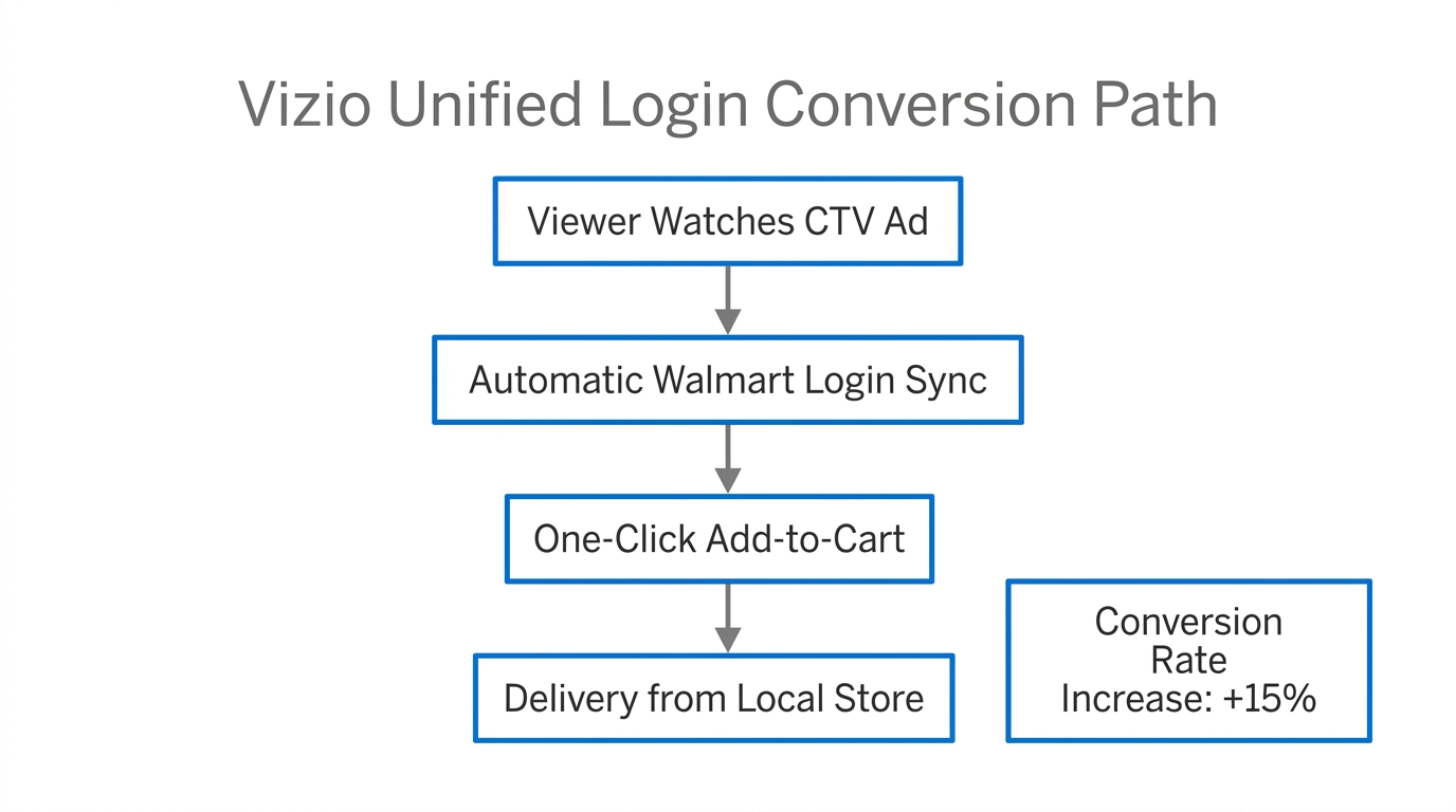 The seamless path from Vizio CTV ad to Walmart home delivery.