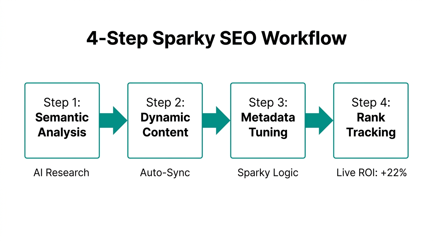 A step-by-step workflow for optimizing listings for Walmart's Sparky algorithm.