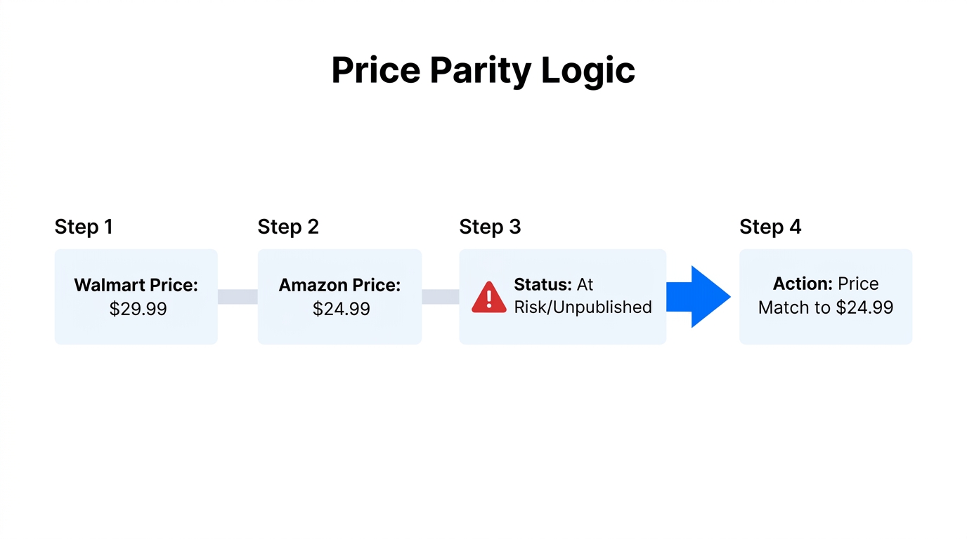 How the price parity rule triggers and how to resolve it.