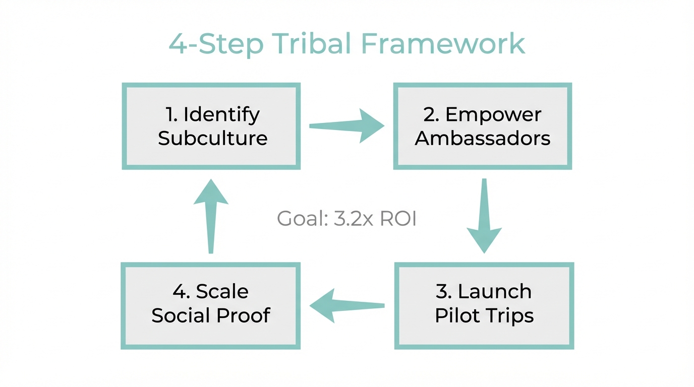 A repeatable four-step framework for building a tribal brand.