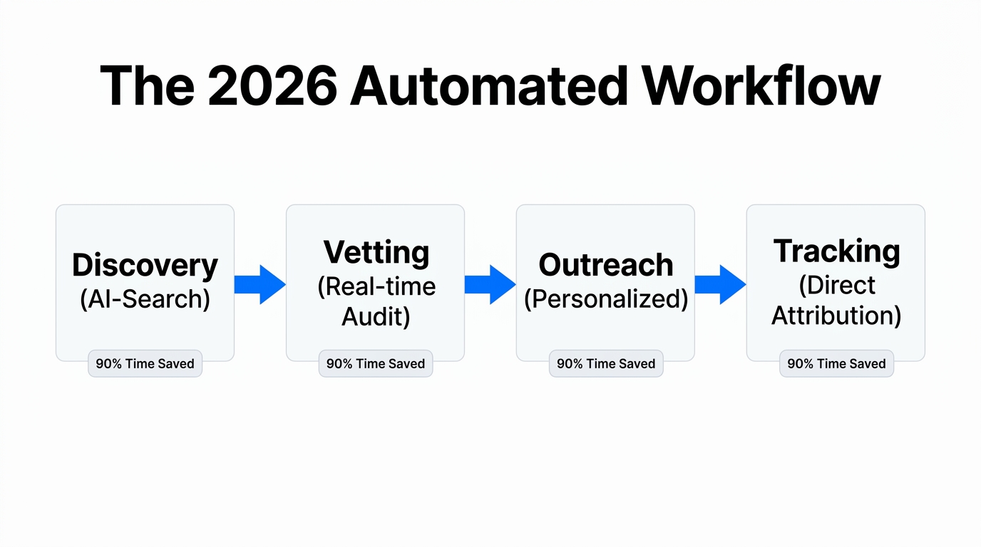 Step-by-step automated workflow for modern influencer marketing management.