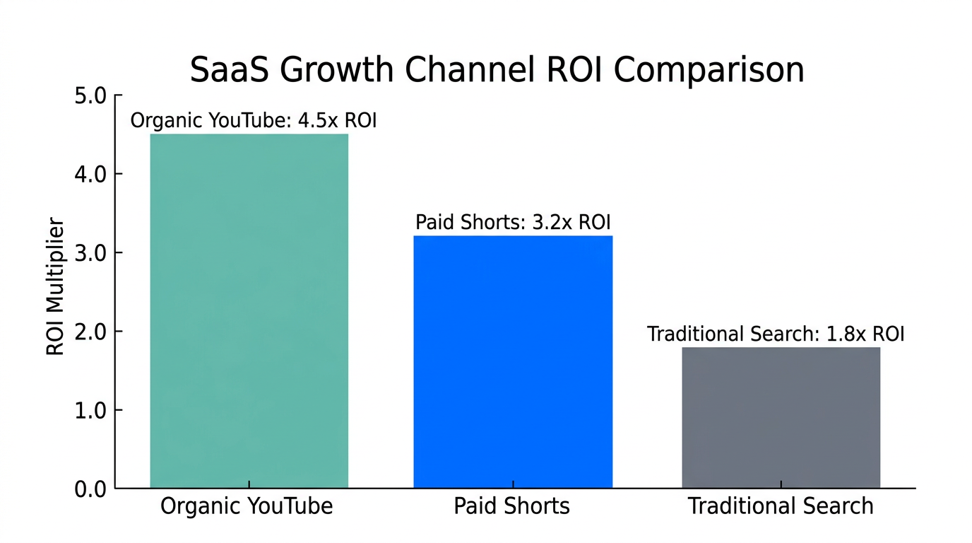Performance metrics comparing ROI across organic and paid content channels.