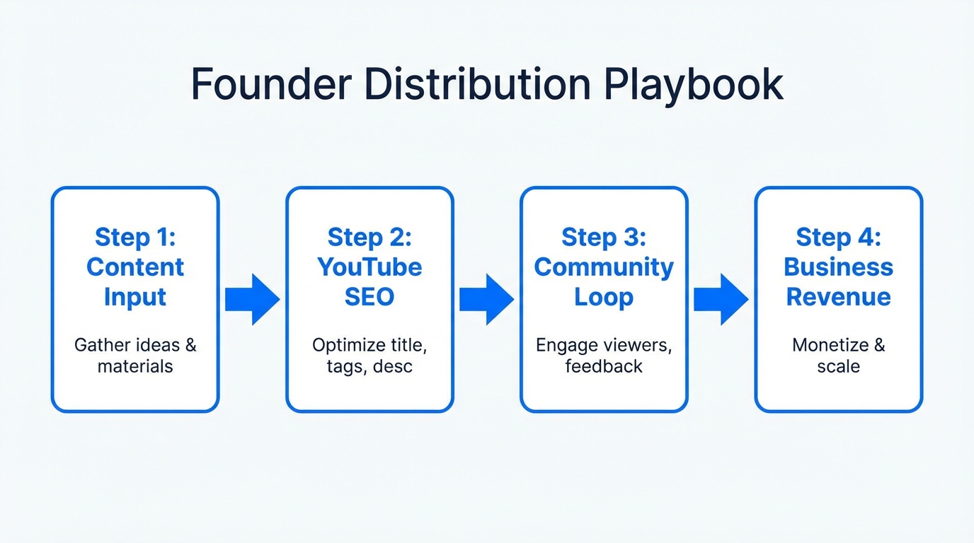 A step-by-step workflow for the founder distribution-first playbook.
