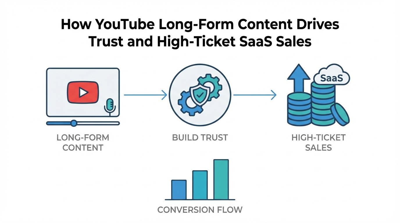 How YouTube Long-Form Content Drives Trust and High-Ticket SaaS Sales