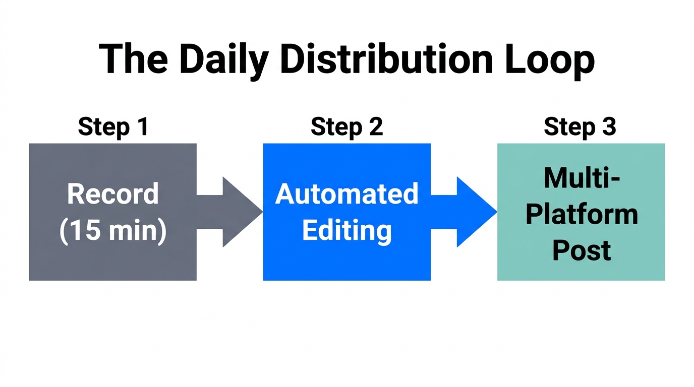 The efficient daily workflow for consistent high-volume content distribution.