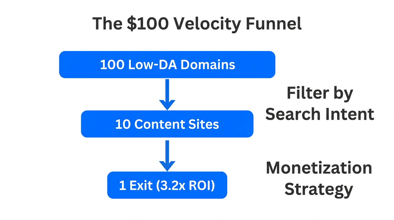 The funnel for turning small domain investments into profitable exits.